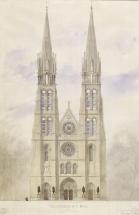 Saint-Denis : église abbatiale, projet de reconstruction de la façade.