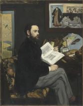 Zola peint par Manet devant son bureau