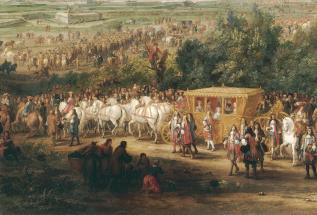 Entrée solennelle de Louis XIV et de la reine Marie-Thérèse à Arras, 30 juillet 1667 (détail).