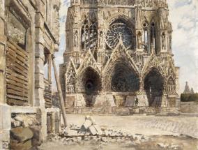 La cathédrale de Reims, septembre 1917.