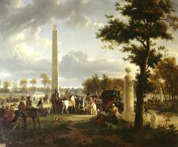 Rencontre de Napoléon et du pape Pie VII dans la forêt de Fontainebleau, le 25 novembre 1804.