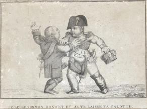 Napoléon arrachant à Louis XVIII sa couronne.