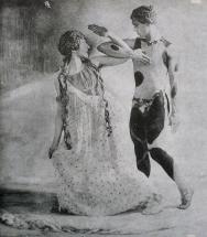Lydia Nelidova et Vaslav Nijinski dans 