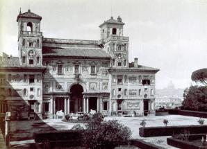 Vue de la villa Médicis prise de la terrasse du Bosco