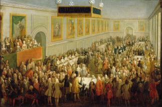 Entrée du second service au festin royal donné après le sacre de Louis XV
