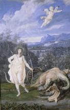 Louis XIV en Apollon triomphant du serpent Python
