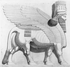Taureau androcéphale ailé, site de Khorsabad.