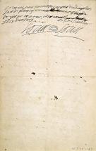 Testament de Louis XIV : dernière page du second codicille, avec signature du roi
