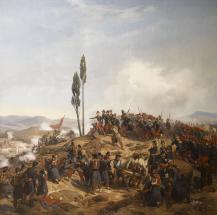 Siège de Constantine. L'ennemi repoussé des hauteurs de Coudiat-Ati, 10 octobre 1837.