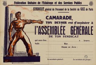 Camarade, ton devoir est d'assister à l'assemblée générale de ton syndicat