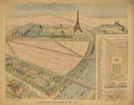 plan de l'expo universselle de Paris de 1889