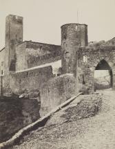 Porte de l'Aude et tour de l'Évêque de la cité de Carcassonne