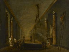 La Grande Galerie du Louvre en cours de restauration