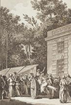 Les Dames de la Halle et autres femmes partant de Paris pour Versailles