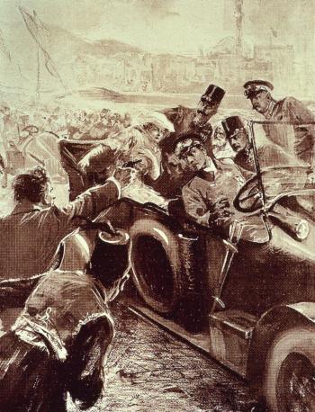 Tir mortel sur l'archiduc François-Ferdinand d'autriche et son épouse le 28 juin 1914 - SCHWORMSTÄDT Felix