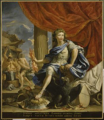 Louis XIV en Jupiter, vainqueur de la Fronde - POERSON Charles (attribué à)
