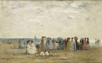 Baigneurs sur la plage de Trouville - BOUDIN Eugène-Louis