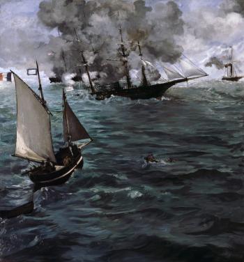 La bataille de l'USS Kearsarge et du CSS Alabama - MANET Edouard