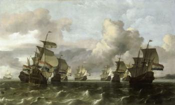 Le Retour de la flotte de la Compagnie des Indes néerlandaises - BACKHUYSEN Ludolf