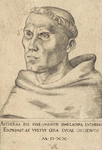 Martin Luther en moine augustinien - CRANACH Lucas L'Ancien