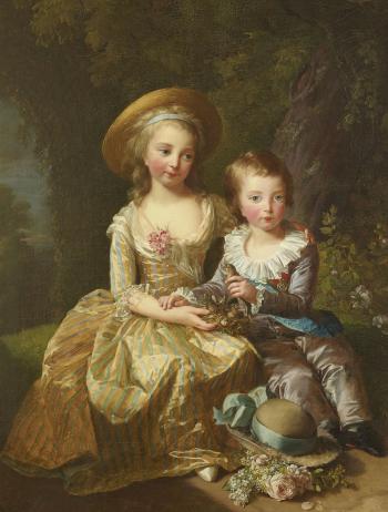 Marie-Thérèse-Charlotte de France et son frère le Dauphin Louis-Joseph-Xavier François de France - VIGÉE LE BRUN Élisabeth Louise