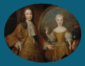 L'Amour présentant à Louis XV le portrait de l'infante Marie-Anne-Victoire d'Espagne - BELLE Alexis-Simon