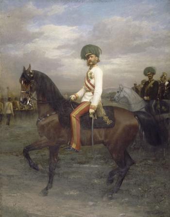 François-Joseph à cheval - THOREN Otto von