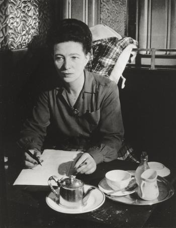 Simone de Beauvoir au café de Flore - BRASSAÏ