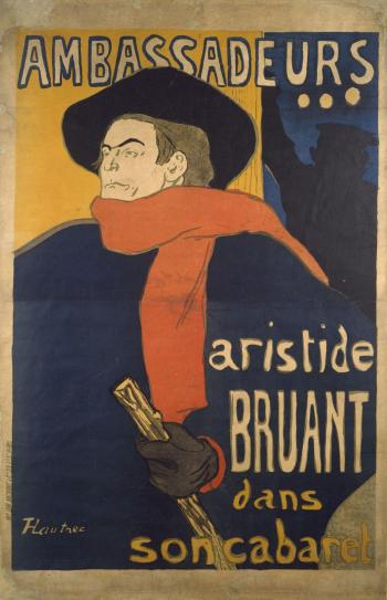 <i>Ambassadeurs. Aristide Bruant dans son cabaret</i> - TOULOUSE-LAUTREC Henri de