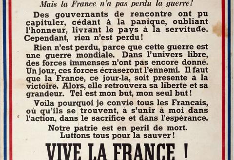 « À tous les Français » : l’affiche de Londres