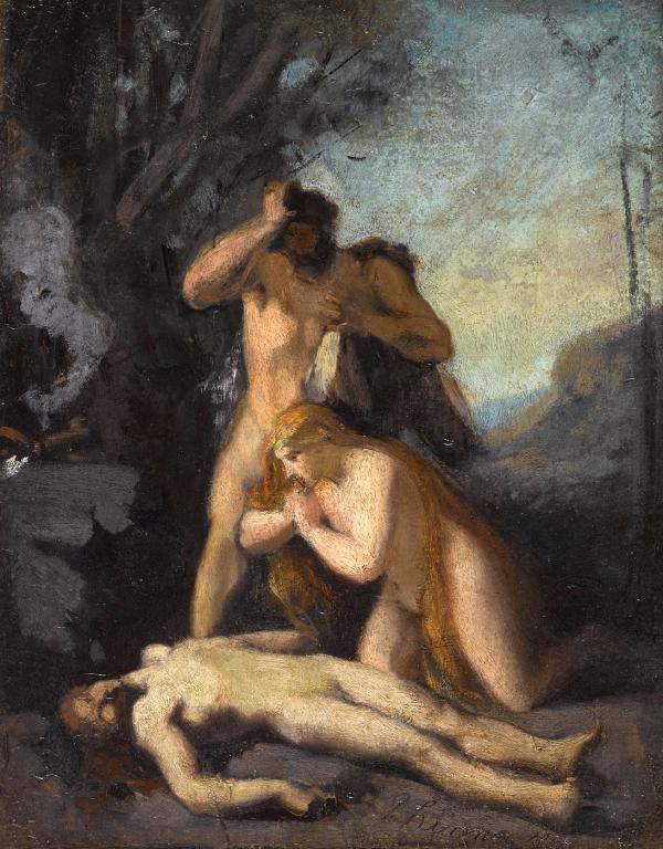 Adam et Eve trouvant le corps d'Abel.