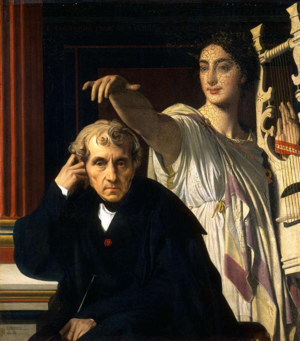Le compositeur Cherubini et la Muse de la poésie lyrique.
