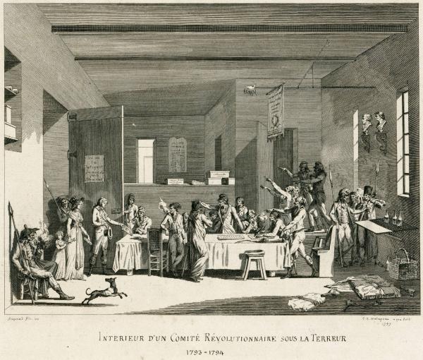Intérieur d'un comité révolutionnaire sous la Terreur. 1793-1794
