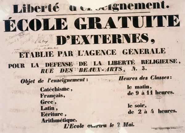 Affiche d'ouverture d'école.