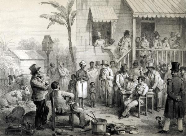 Vente d'esclave au Surinam.