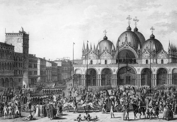 Enlèvement des chevaux de la basilique Saint-Marc de Venise