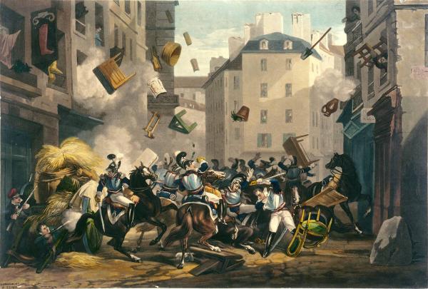 Combat dans la rue Saint-Antoine, 28 juillet 1830.