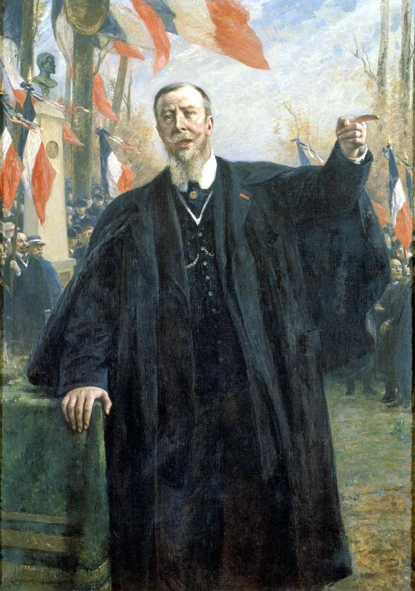 Paul  Déroulède prononce un discours  à  Bougival. Janvier 1913.