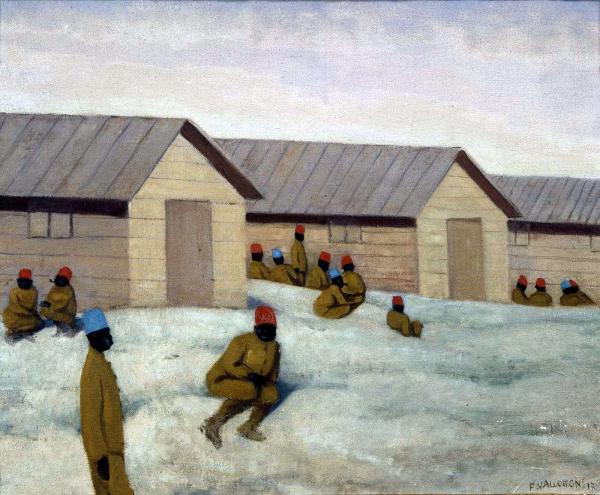 Soldats sénégalais au camp de Mailly.