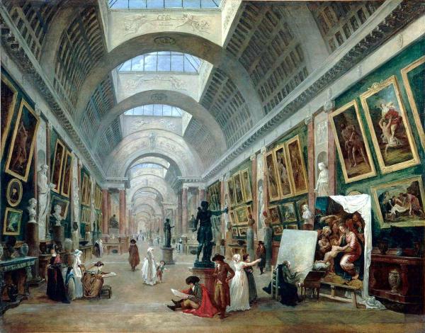 Projet d'aménagement de la Grande Galerie du Louvre, vers 1789.