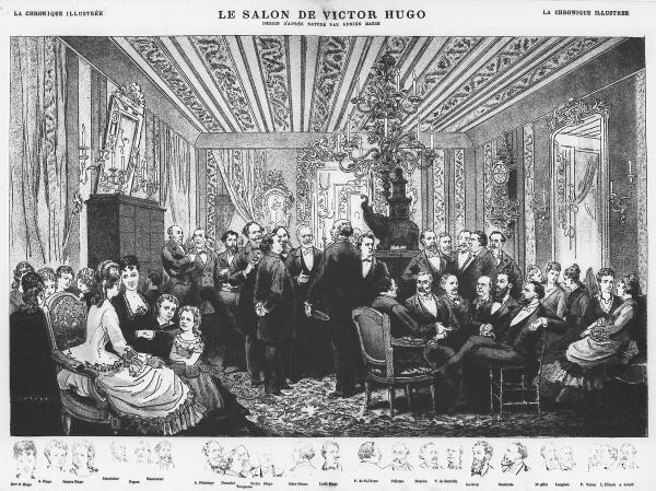 Victor Hugo dans son salon du 21 rue de Clichy en 1875.