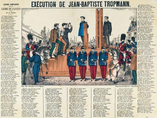 Exécution de Jean-Baptiste Tropmann [sic].