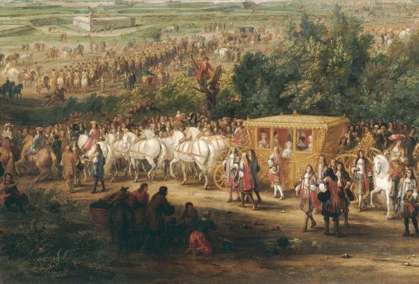 Entrée solennelle de Louis XIV et de la reine Marie-Thérèse à Arras, 30 juillet 1667 (détail).