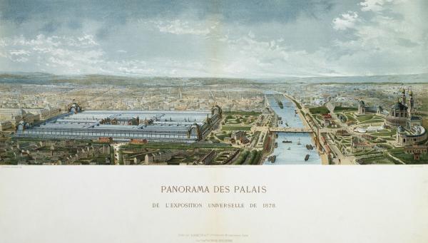 Exposition universelle de 1878. Le panorama des palais.
