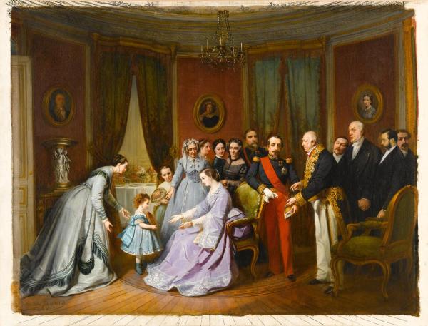 L'Empereur et l'Impératrice reçus chez le sénateur-comte Mimerel à Roubaix, le 29 août 1867.