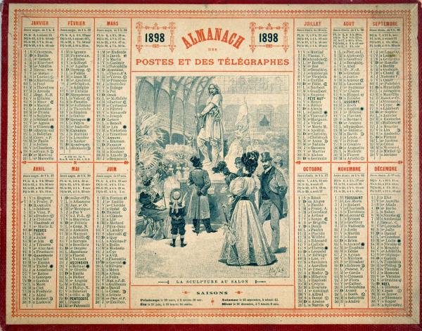 Almanach des postes et des télégraphes. 1898. La sculpture au Salon.