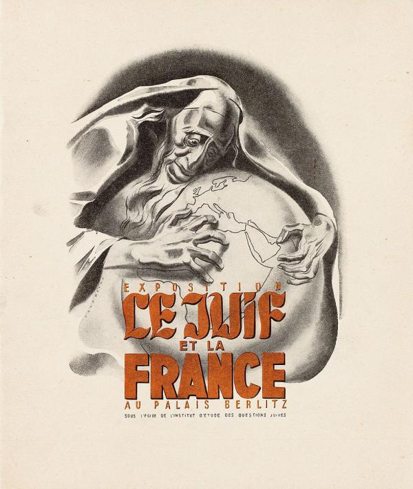 Couverture du catalogue de l'Exposition Le Juif et la France au palais Berlitz (5 septembre 1941 - 5 janvier 1942)