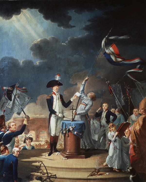 Le Serment de La Fayette à la fête de la Fédération, le 14 juillet 1790