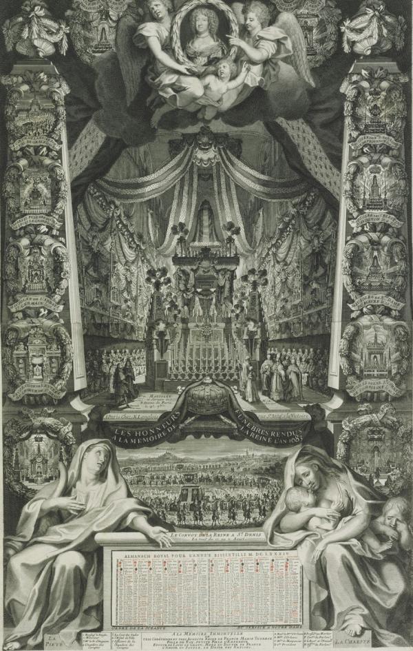 Les Honneurs funèbres rendus à la mémoire de la reine l'an 1683