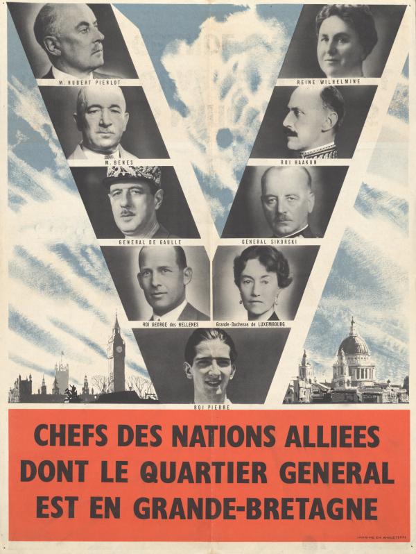 Chefs des nations alliées dont le quartier général est en Grande-Bretagne